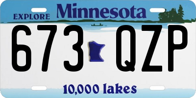 MN license plate 673QZP