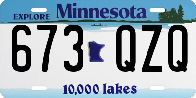 MN license plate 673QZQ