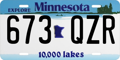 MN license plate 673QZR