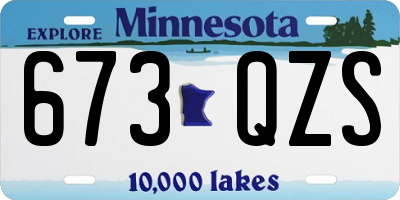 MN license plate 673QZS