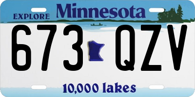 MN license plate 673QZV