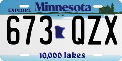 MN license plate 673QZX