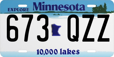 MN license plate 673QZZ