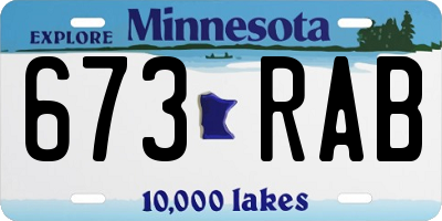 MN license plate 673RAB