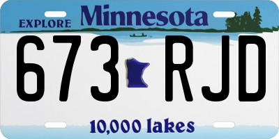 MN license plate 673RJD