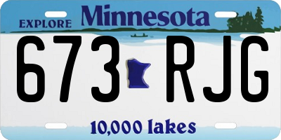 MN license plate 673RJG