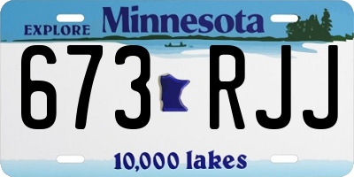 MN license plate 673RJJ