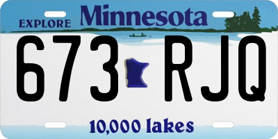 MN license plate 673RJQ