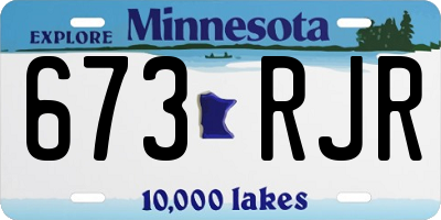 MN license plate 673RJR