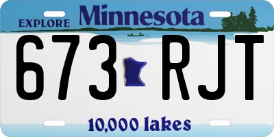 MN license plate 673RJT