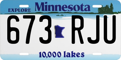 MN license plate 673RJU