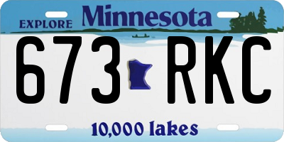 MN license plate 673RKC