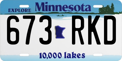 MN license plate 673RKD