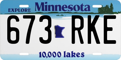 MN license plate 673RKE