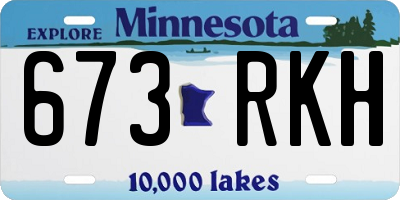 MN license plate 673RKH