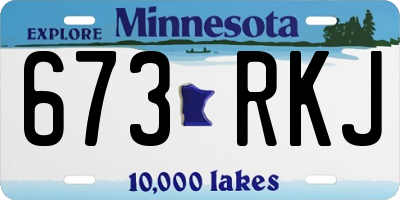 MN license plate 673RKJ