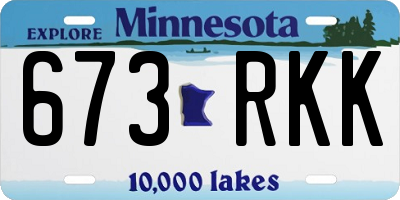 MN license plate 673RKK