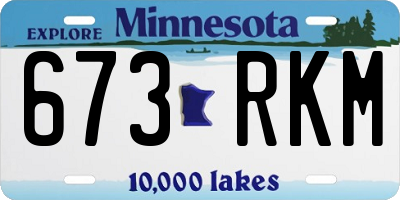 MN license plate 673RKM