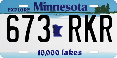 MN license plate 673RKR
