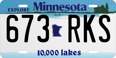 MN license plate 673RKS