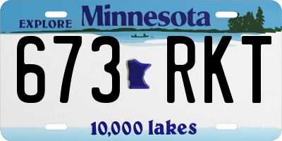 MN license plate 673RKT