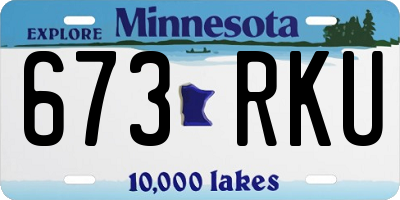 MN license plate 673RKU