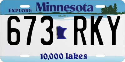 MN license plate 673RKY