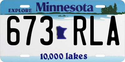 MN license plate 673RLA