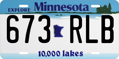 MN license plate 673RLB