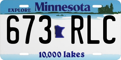MN license plate 673RLC
