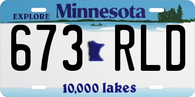 MN license plate 673RLD