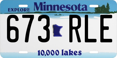 MN license plate 673RLE