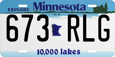 MN license plate 673RLG