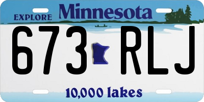MN license plate 673RLJ