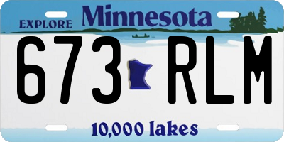 MN license plate 673RLM