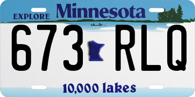 MN license plate 673RLQ