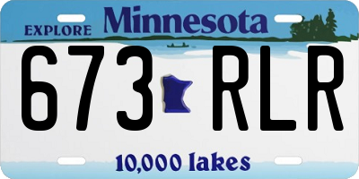 MN license plate 673RLR