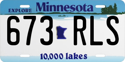 MN license plate 673RLS