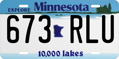MN license plate 673RLU
