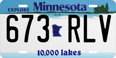 MN license plate 673RLV