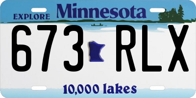 MN license plate 673RLX