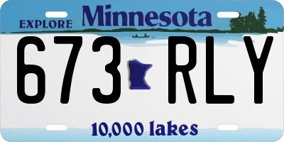 MN license plate 673RLY