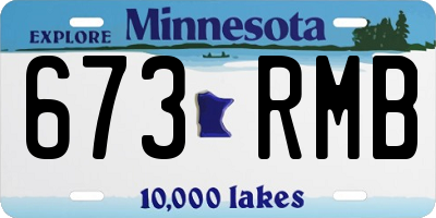 MN license plate 673RMB