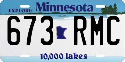 MN license plate 673RMC