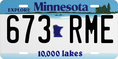 MN license plate 673RME