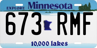 MN license plate 673RMF