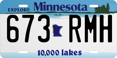 MN license plate 673RMH