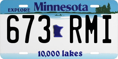MN license plate 673RMI