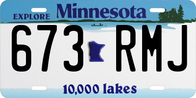 MN license plate 673RMJ