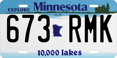 MN license plate 673RMK